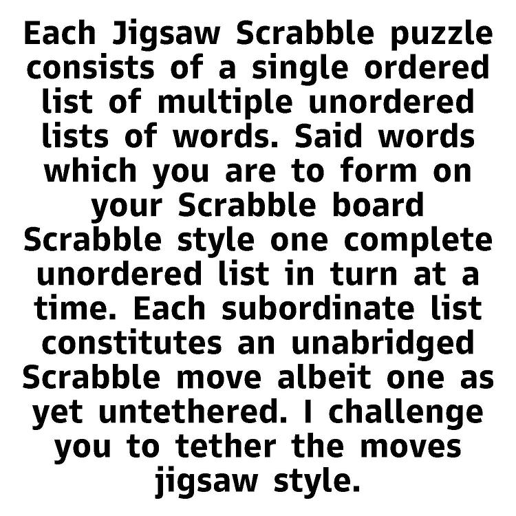 Jigsaw Scrabble definition